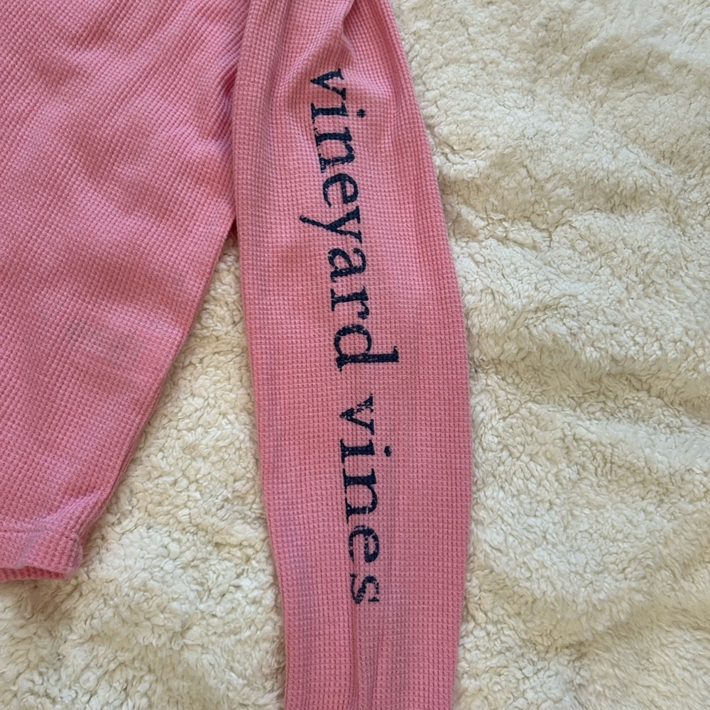 Vineyard Vines Women’s Long Sleeve Thermal Tee in Pink - Picture 5 of 9
